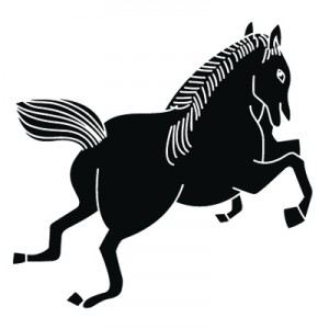 左走り馬紋 HORSE　